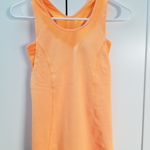 Lululemon Turbo Racerback Neon Orange Tank with Built-in Bra and Wide st… - Picture 11 of 12